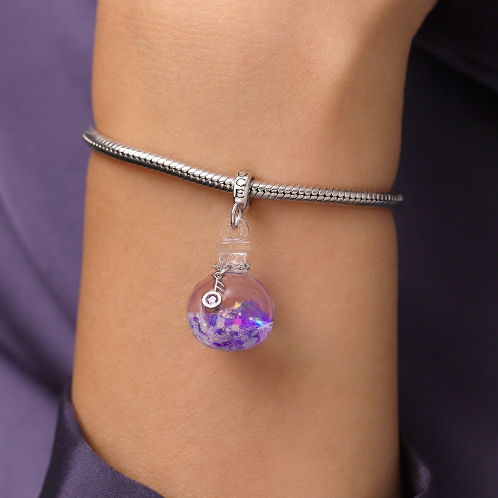 Gnoce Purple Glitter Musical Note Sequin Pendant Dangle Charm_7