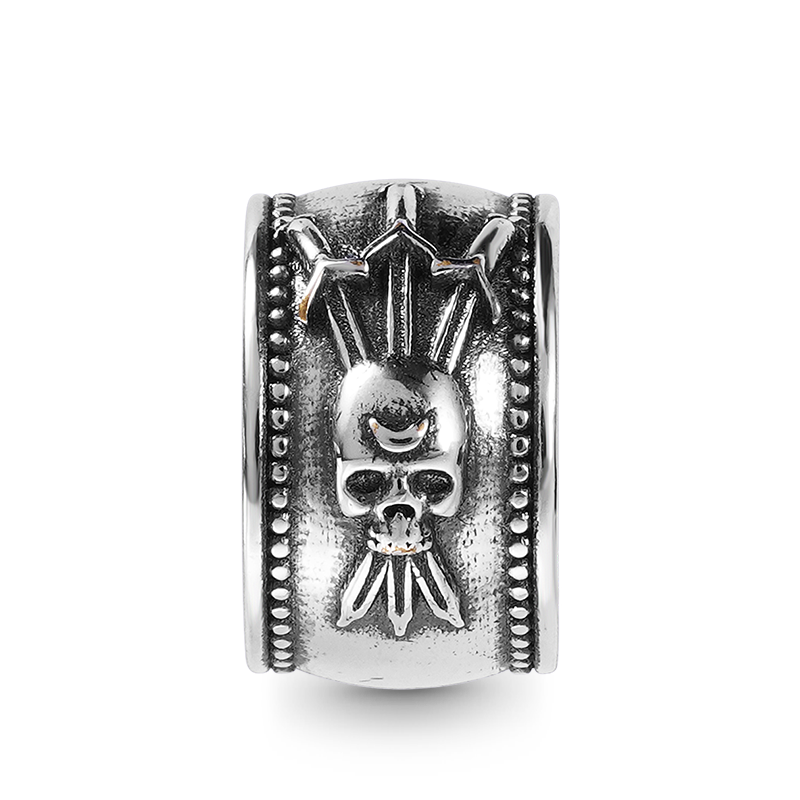 Skull Swords Snake Men's Charm Bead Sterling Silver fit Men's Bracelet Jewelry for Men_1