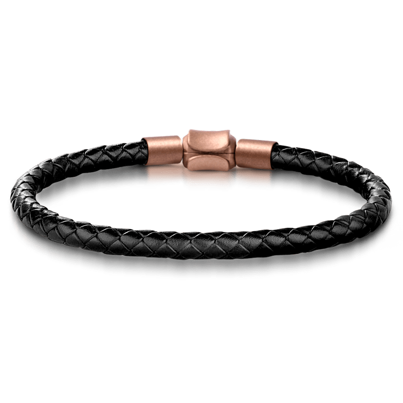 Male Lion Men's Vintage Bead S925 Sterling Silver with Gift Copper Black Leather Men's Bracelet Jewelry for Men_3