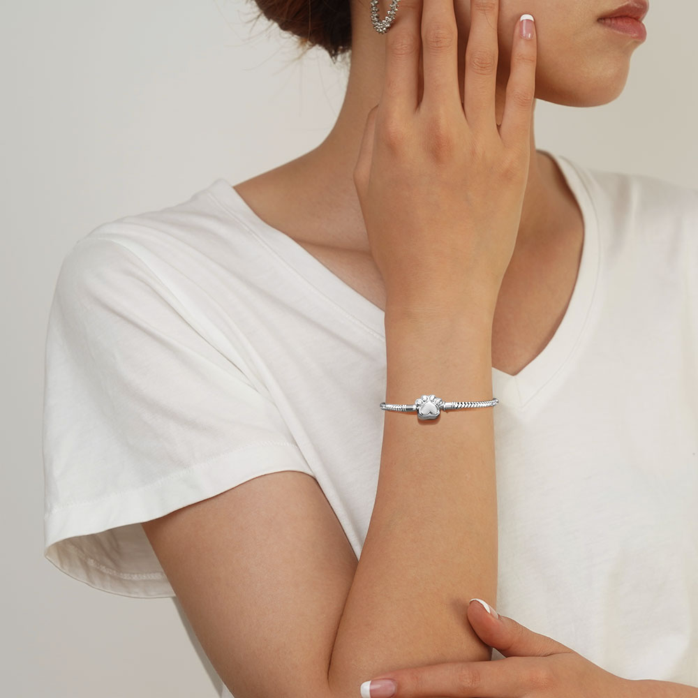 Gnoce Pet Paw Basic Snake Chain Bracelet_4
