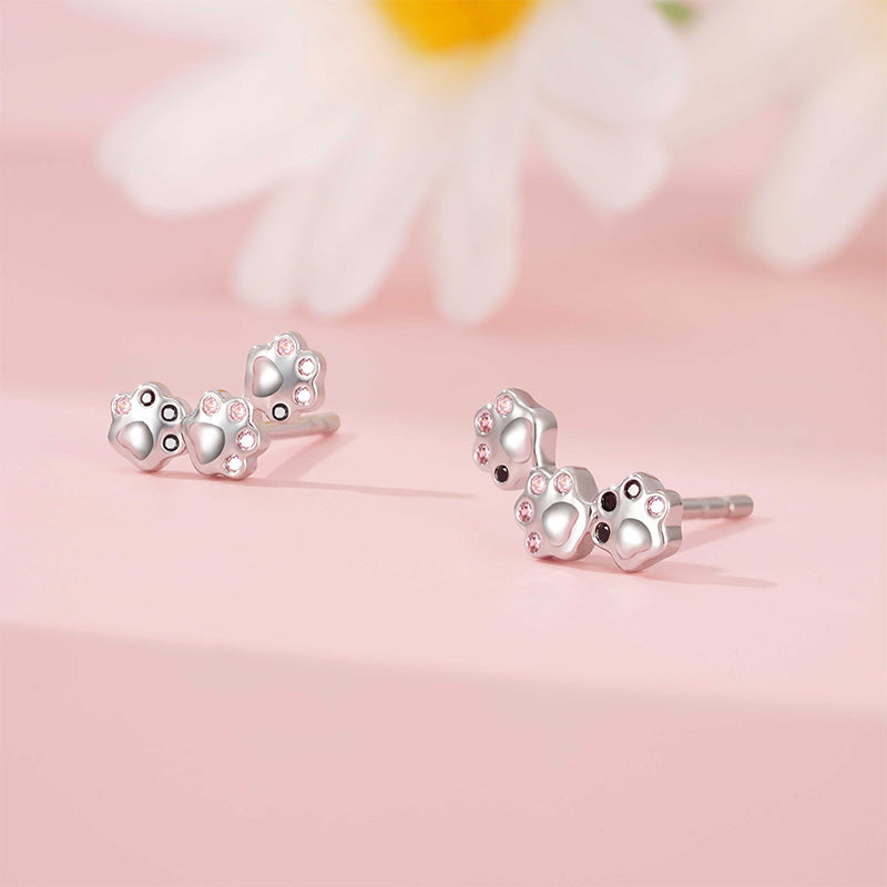 Gnoce Pet Paw Stud Earrings_2