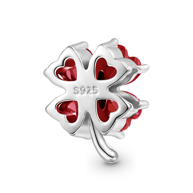 Gnoce Lucky Four-leaf Clover Birthstone Charm_2
