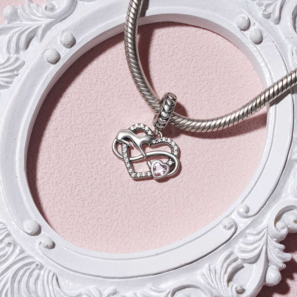 Gnoce Infinity Love Cat Pendant Dangle Charm_2