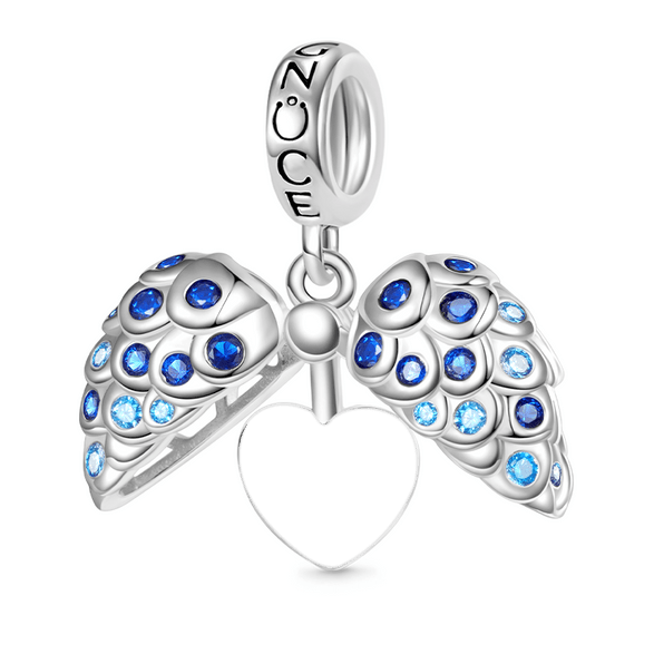 Gnoce Encanto Grabable en forma de corazón Escamas de Pescado Aleación de plata chapada en platino
