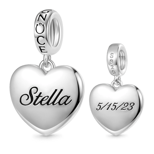Gnoce Personalized Heart Pendant Dangle Charm_1