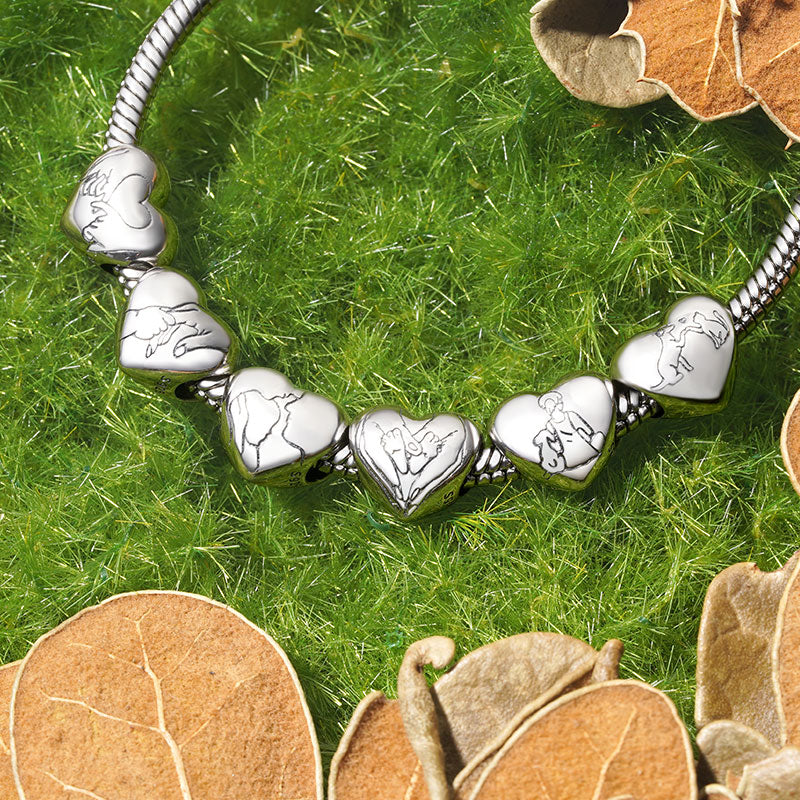 Gnoce "I Love You" Adult-Child Holding Hands Charm_3