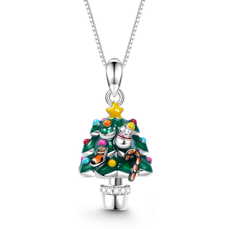 Gnoce Decorated Christmas Tree Necklace_1