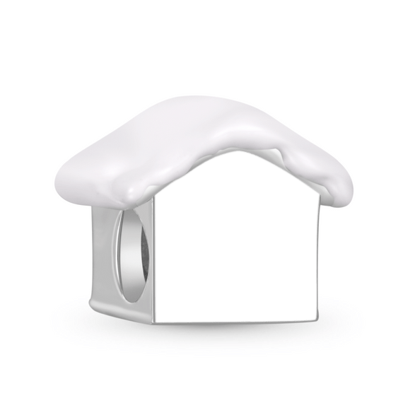Gnoce Encanto grabado Casa de caramelo clara de Navidad Aleación de plata chapada en platino