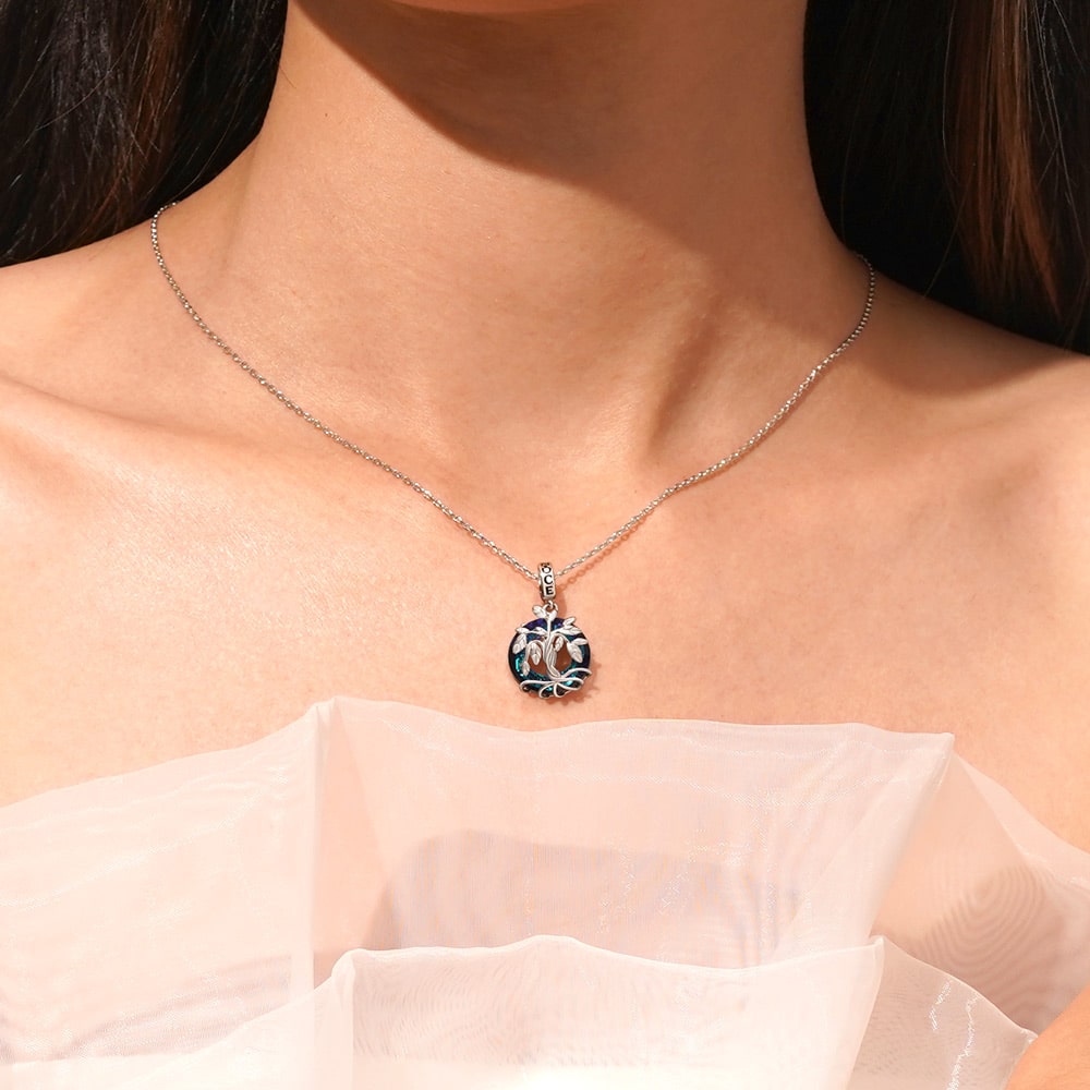 Gnoce Angel Circle Tree of Life Pendant Dangle Charm_7