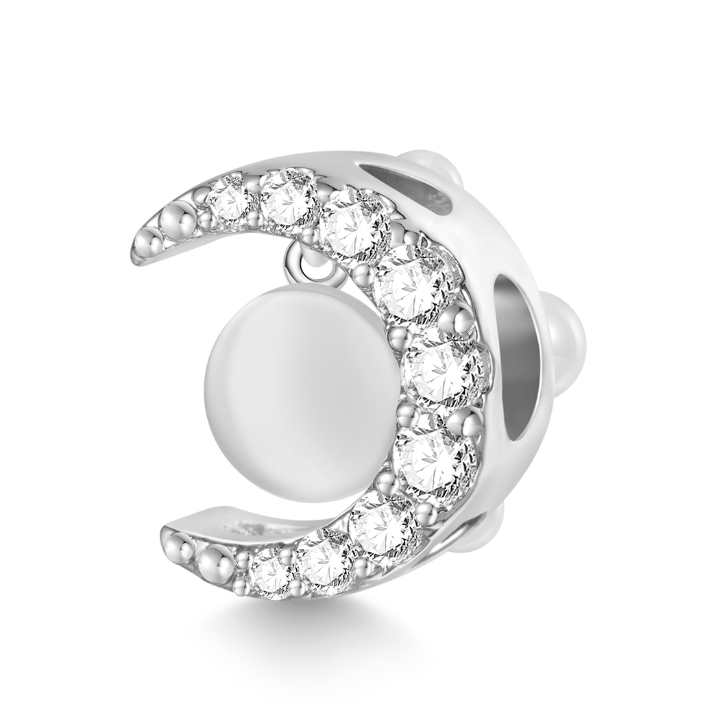 Gnoce "I love you to the moon and back" Pearl Moon Charm_2