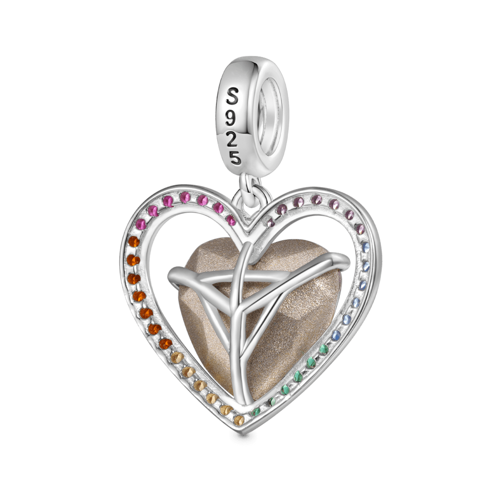 Gnoce Colorful Love Heart Pendant Dangle Charm_2