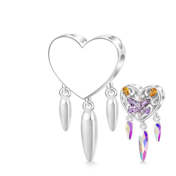 Gnoce Encanto atrapa sueños grabable Aleación de plata chapada en platino