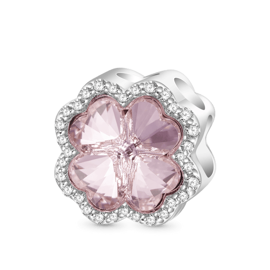 Gnoce Lucky Pink Four-leaf Clover Charm_1
