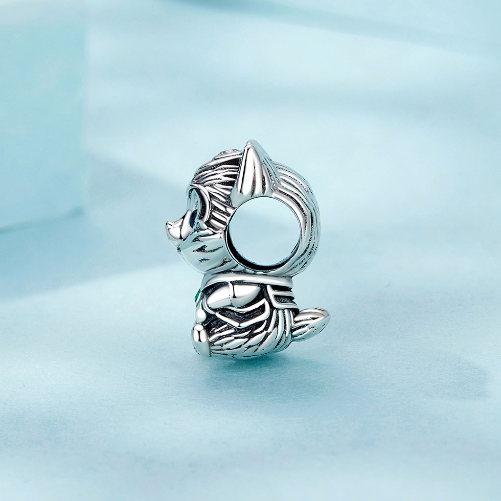 Gnoce Sterling Silver Little Raccoon Charm_2