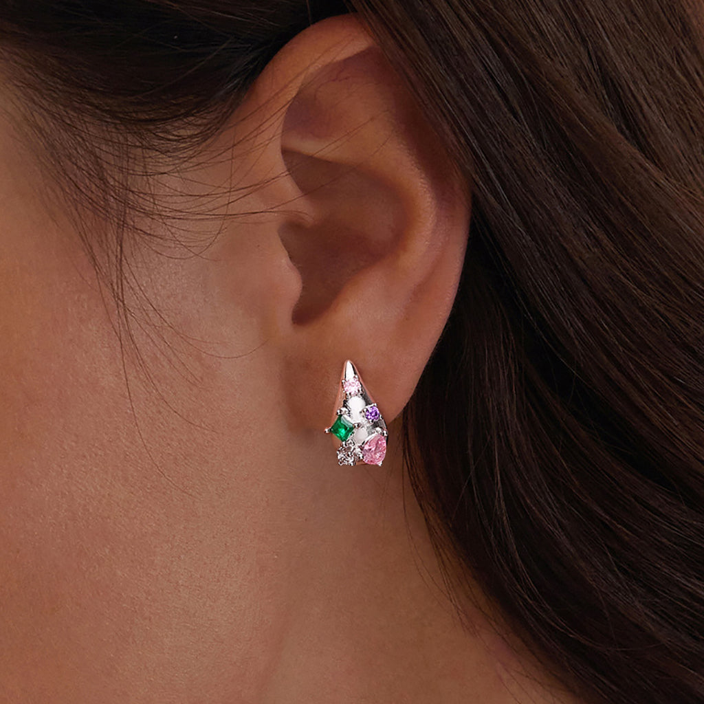 Gnoce Gem Inlay Teardrop Stud Earrings_5