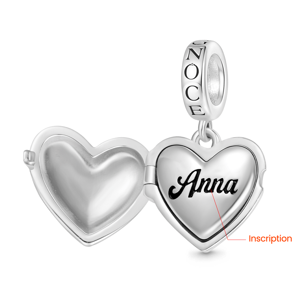 Gnoce Engravable Pink Heart-shape Brain Pendant Dangle Charm_2