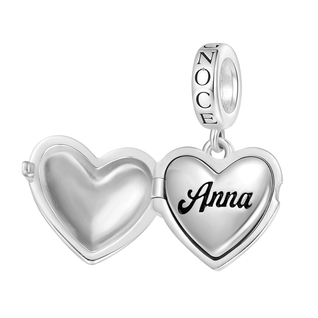 Gnoce Engravable Pink Heart-shape Brain Pendant Dangle Charm_1