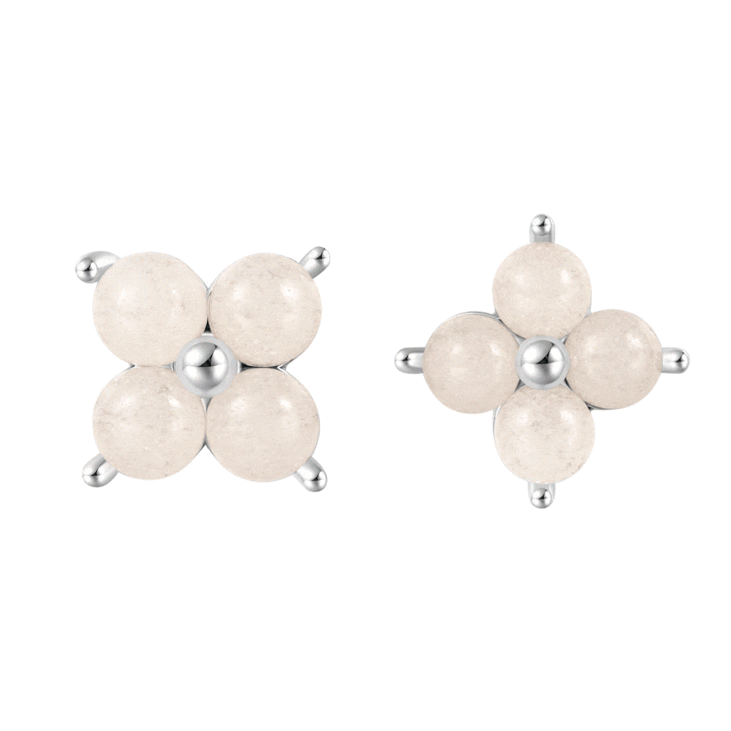 Gnoce Glow-in-the-Dark Petal Flower Stud Earrings_1