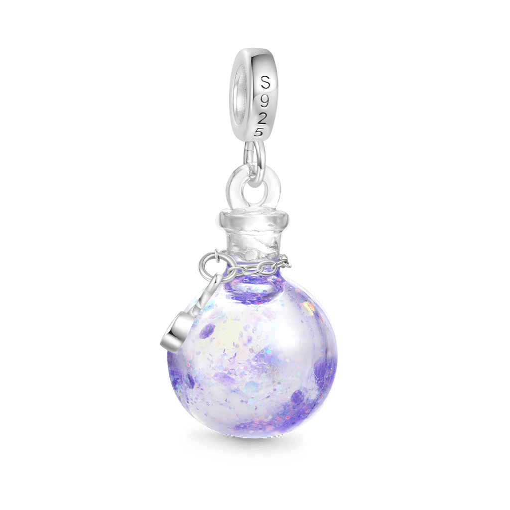 Gnoce Purple Glitter Musical Note Sequin Pendant Dangle Charm_3