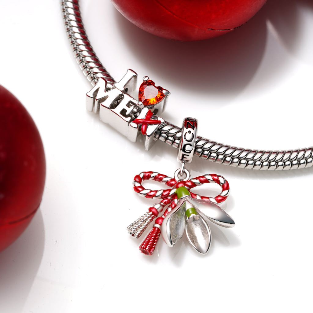 Gnoce Women's Day 'I Love ME' Heart Birthstone Charm_4