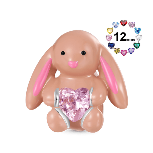 Gnoce Beige Bunny Embraces Love Charm_1