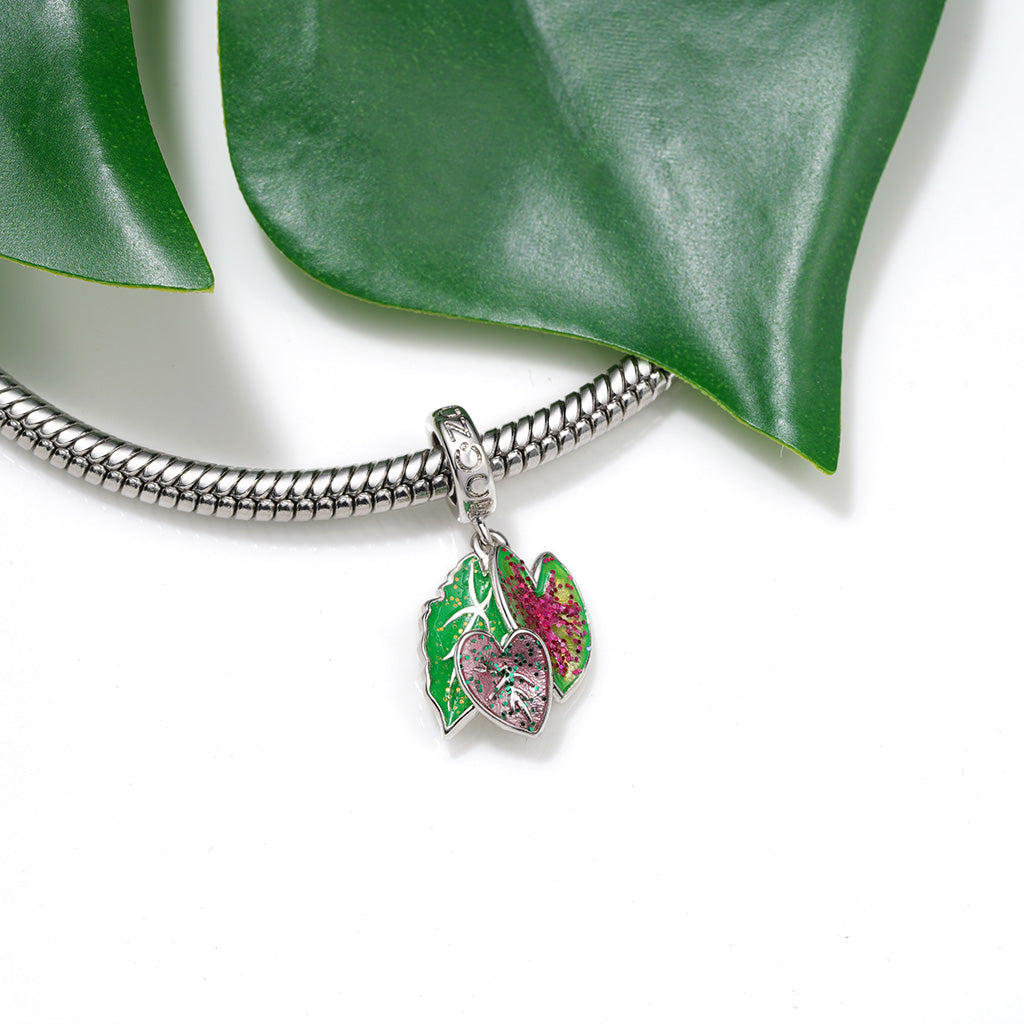 Gnoce Glow-in-the-Dark Begonia Plant Pendant Dangle Charm_4
