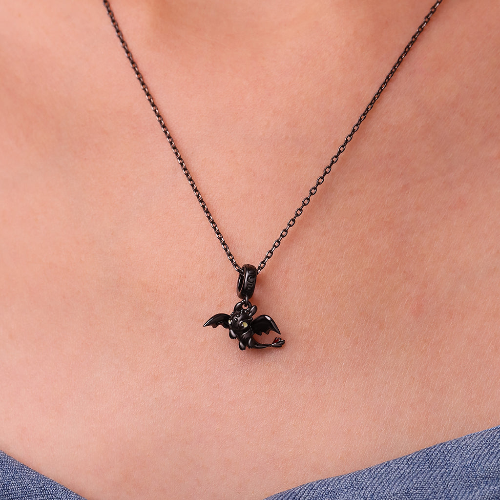 Gnoce How to Train Your Dragon Toothless Flapping Wings Pendant Dangle Charm_6