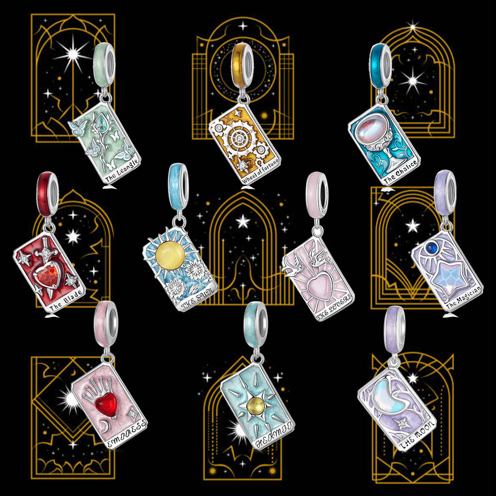 Gnoce Tarot Red Swords Pendant Dangle Charm_3