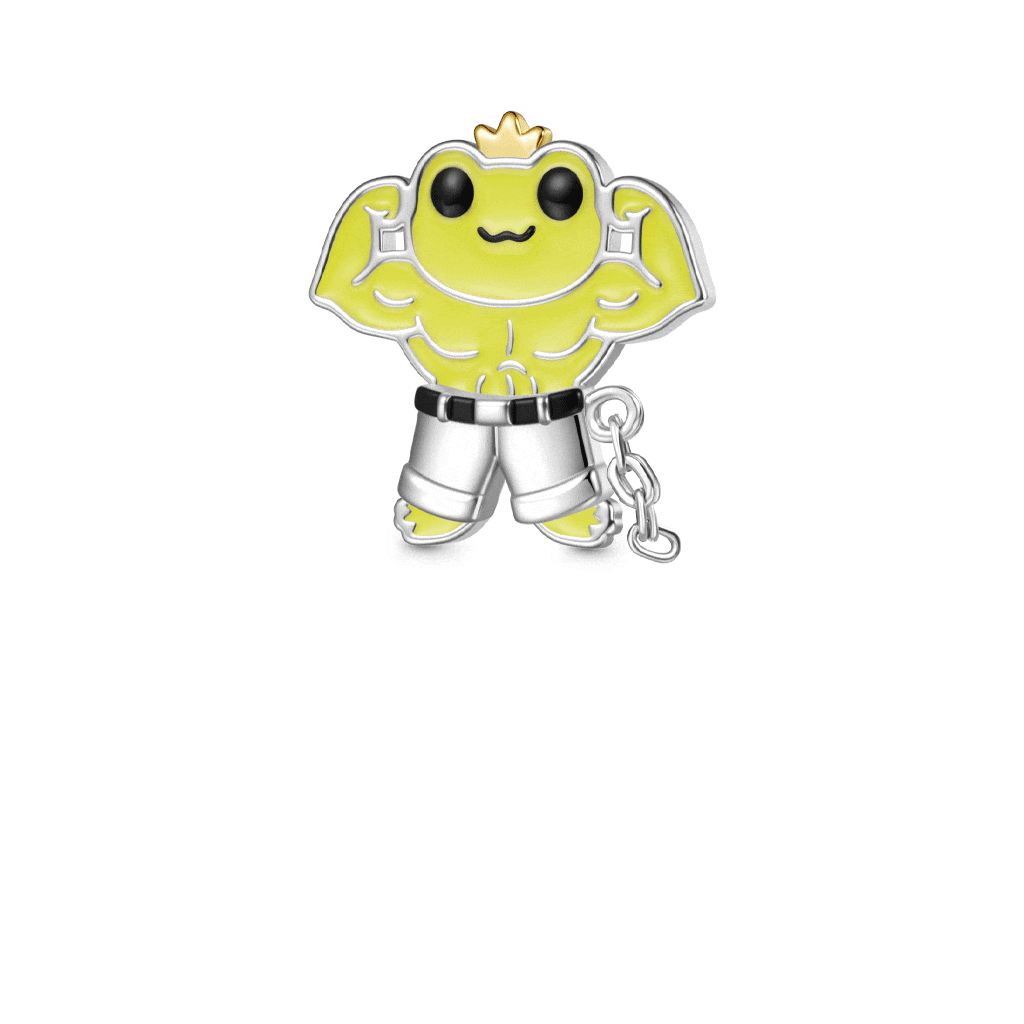 Gnoce Muscular Frog Magnetic Removable Pants Stopper Charm_1