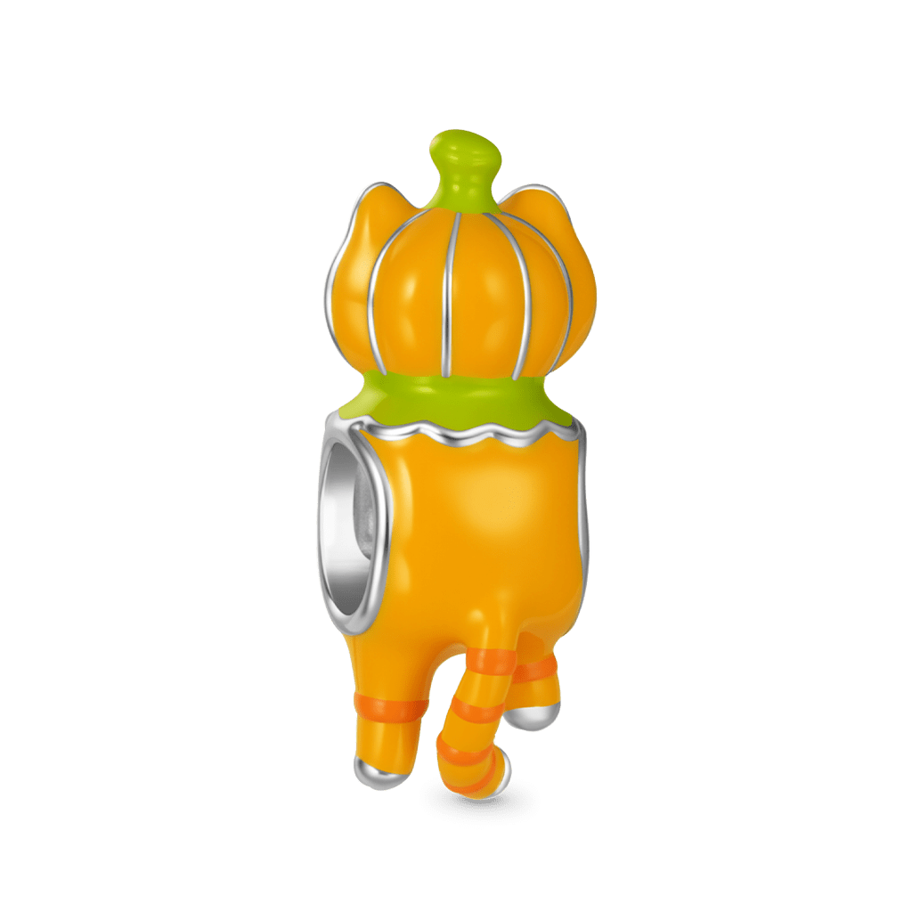 Gnoce Halloween Pumpkin Cat Charm_5
