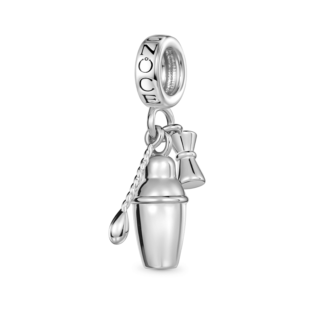 Gnoce Cocktail Shaker Suit Pendant Dangle Charm_1