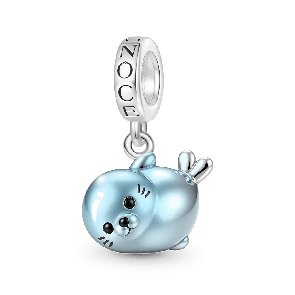 Gnoce Blue Sea Lion Charm Platinum-plated Silver Blend_1