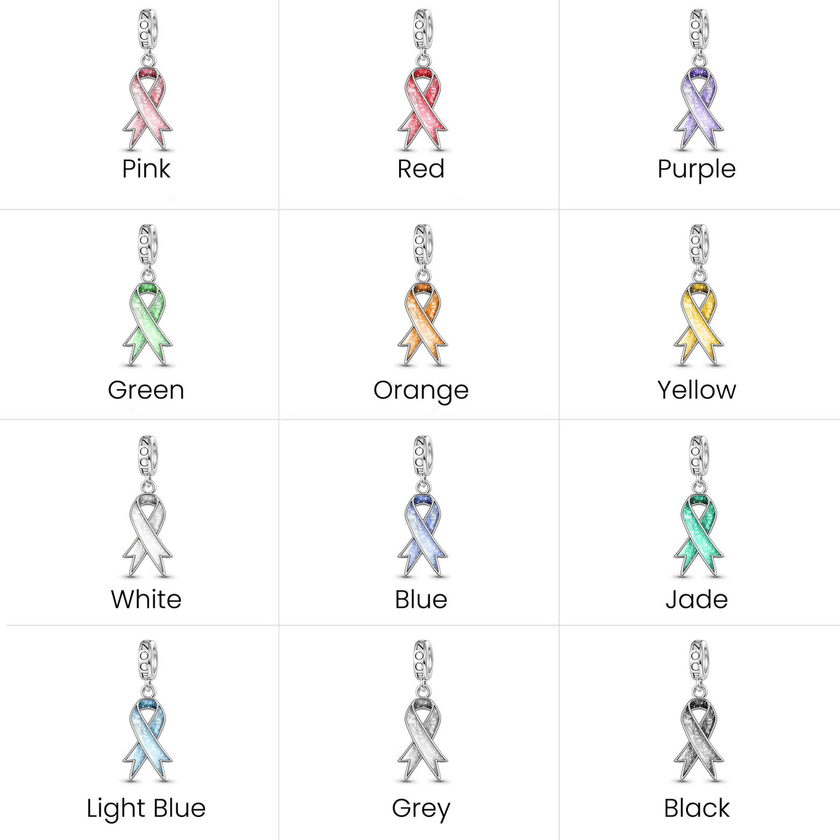 Gnoce Disease Awareness Customizable Ribbon Pendant Dangle Charm_6
