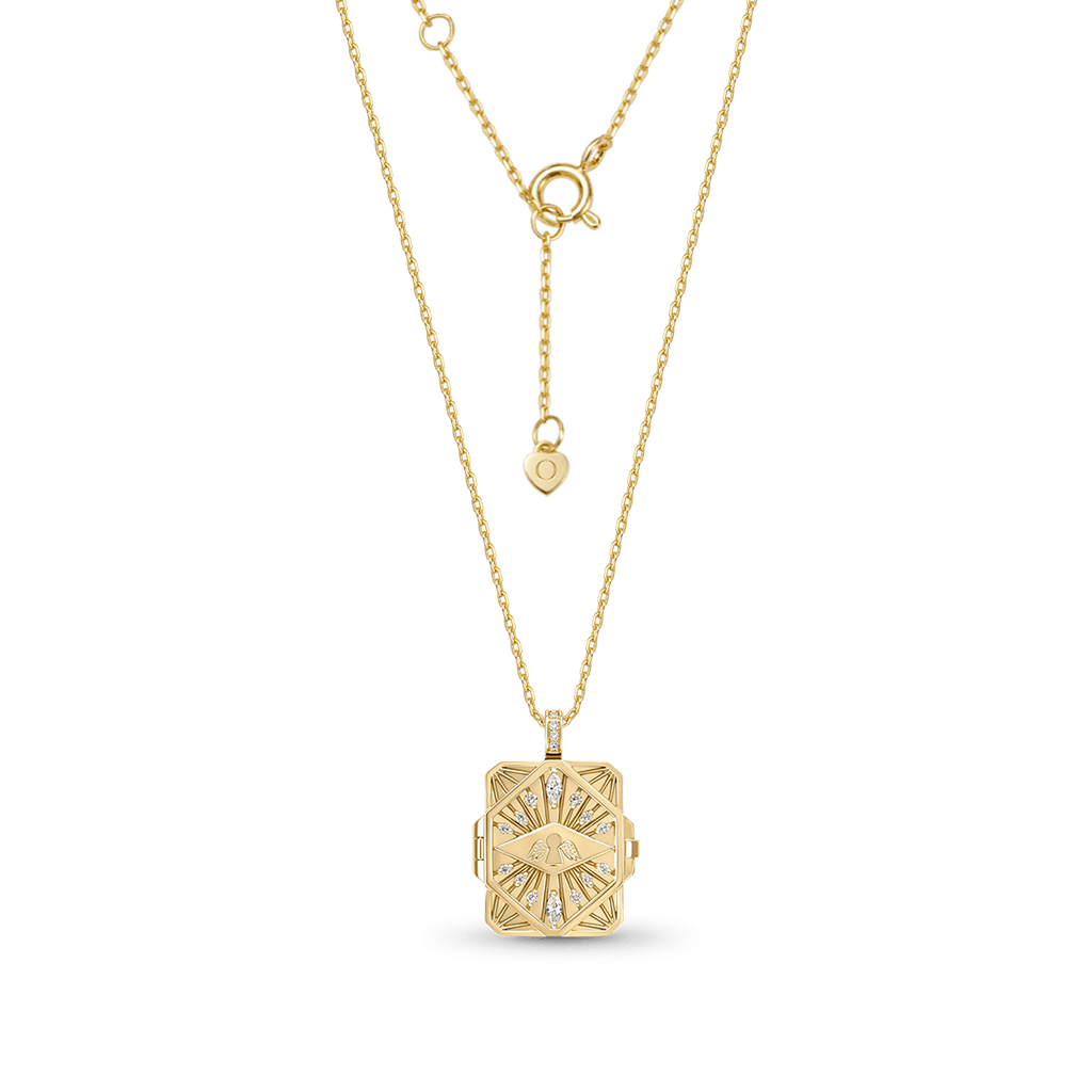 Gnoce Art Deco Engraved Locket Necklace_3