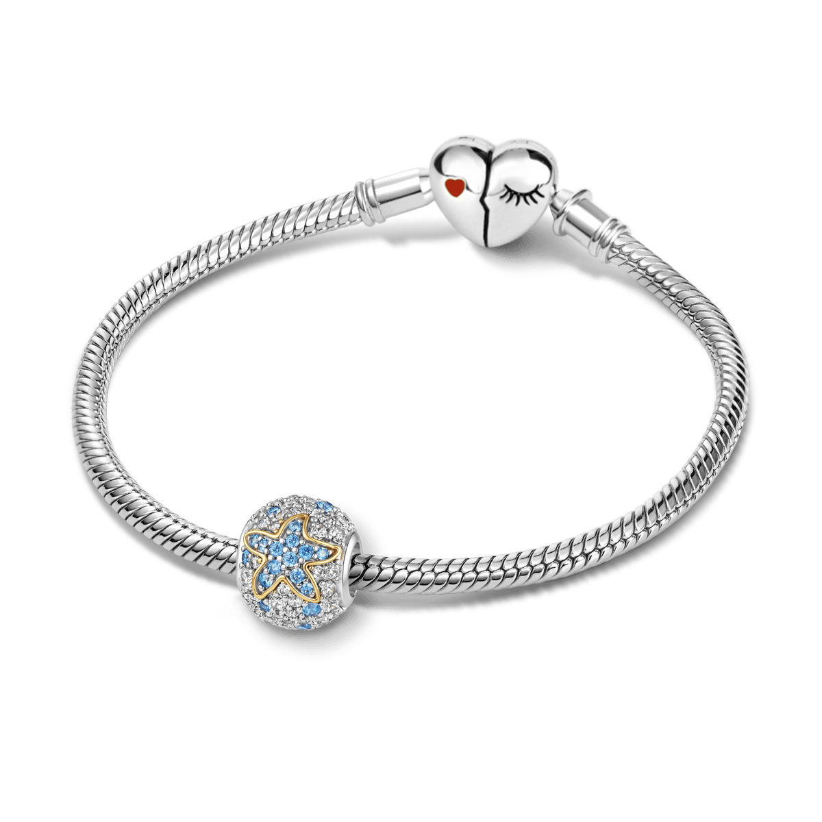 Gnoce Starfish Charm Platinum-plated Silver Blend_3