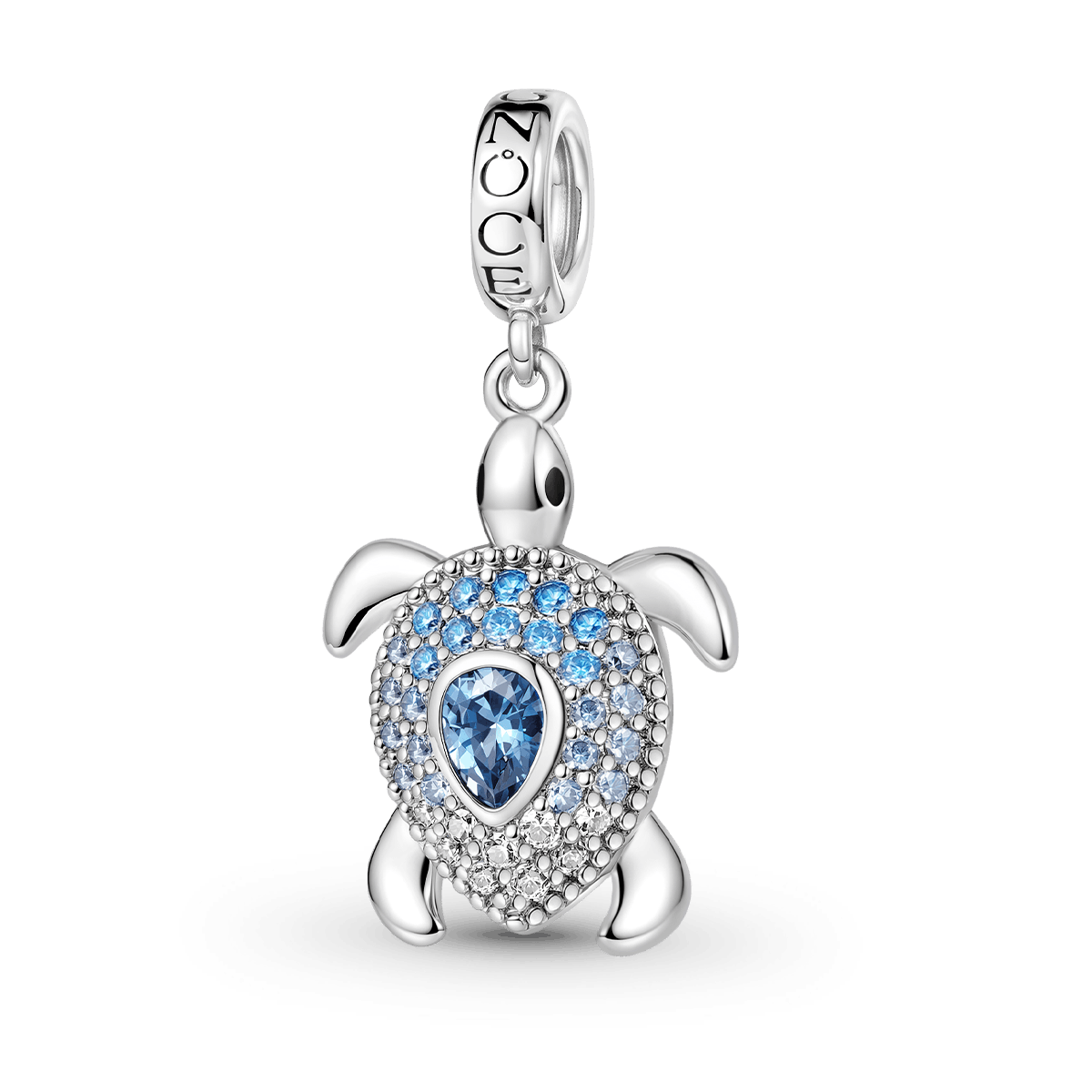 Gnoce Sea Turtle Charm Platinum-plated Silver Blend_1