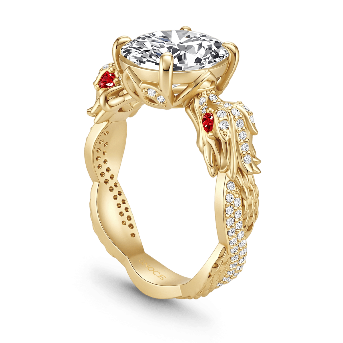 Gnoce Twisted Band Oval-Cut Engagement Ring_4