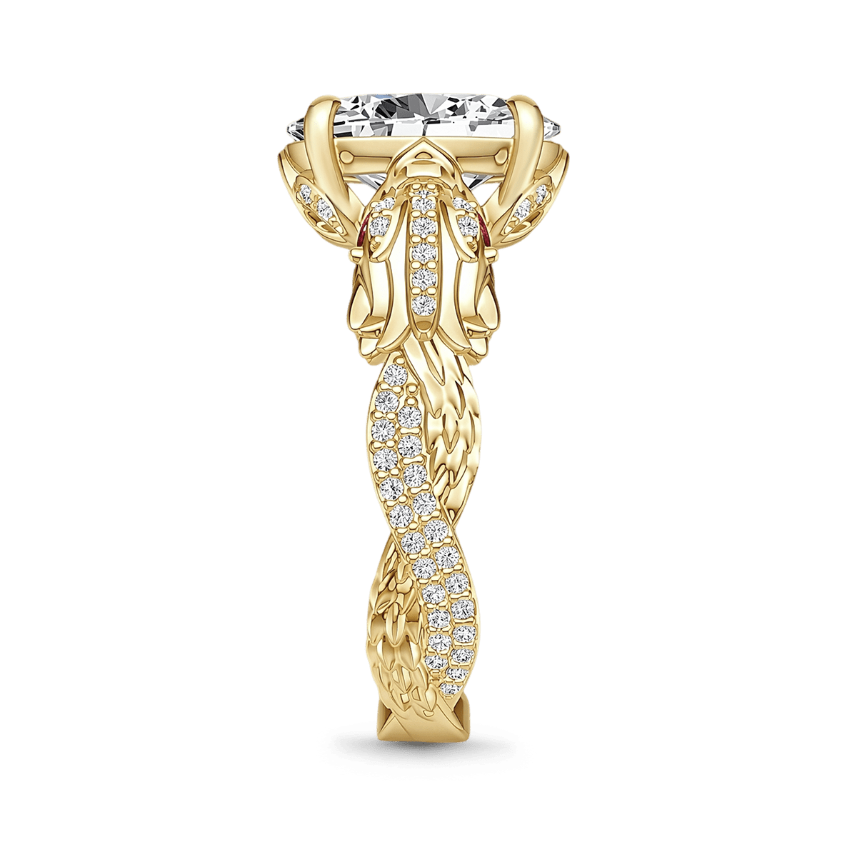 Gnoce Twisted Band Oval-Cut Engagement Ring_5