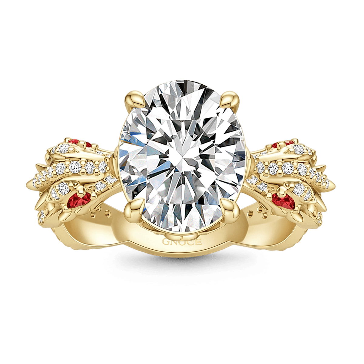 Gnoce Twisted Band Oval-Cut Engagement Ring_1